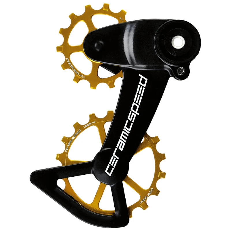 CeramicSpeed OSPW X Système De Galets De Dérailleur - Pour SRAM Eagle AXS | 14/18 Dents | Roulements Revêtus - Or 1 CeramicSpeed OSPW X Système De Galets De Dérailleur - Pour SRAM Eagle AXS | 14/18 Dents | Roulements Revêtus - Or
