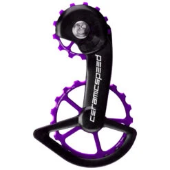 CeramicSpeed Système De Galets De Dérailleur - OSPW - Pour Shimano R9100/R8000 (11s) | 13/19 Dents | Roulements Revêtus | Cerakote Limited Edition - Lilas