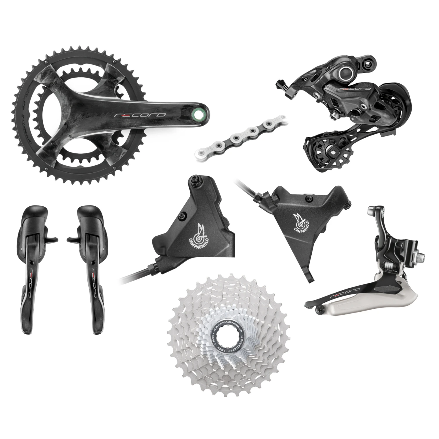 Campagnolo® Campagnolo Record Groupset 2x12-speed - Hydraulic Disc Brake - Flat Mount 1 Campagnolo® Campagnolo Record Groupset 2x12-speed - Hydraulic Disc Brake - Flat Mount