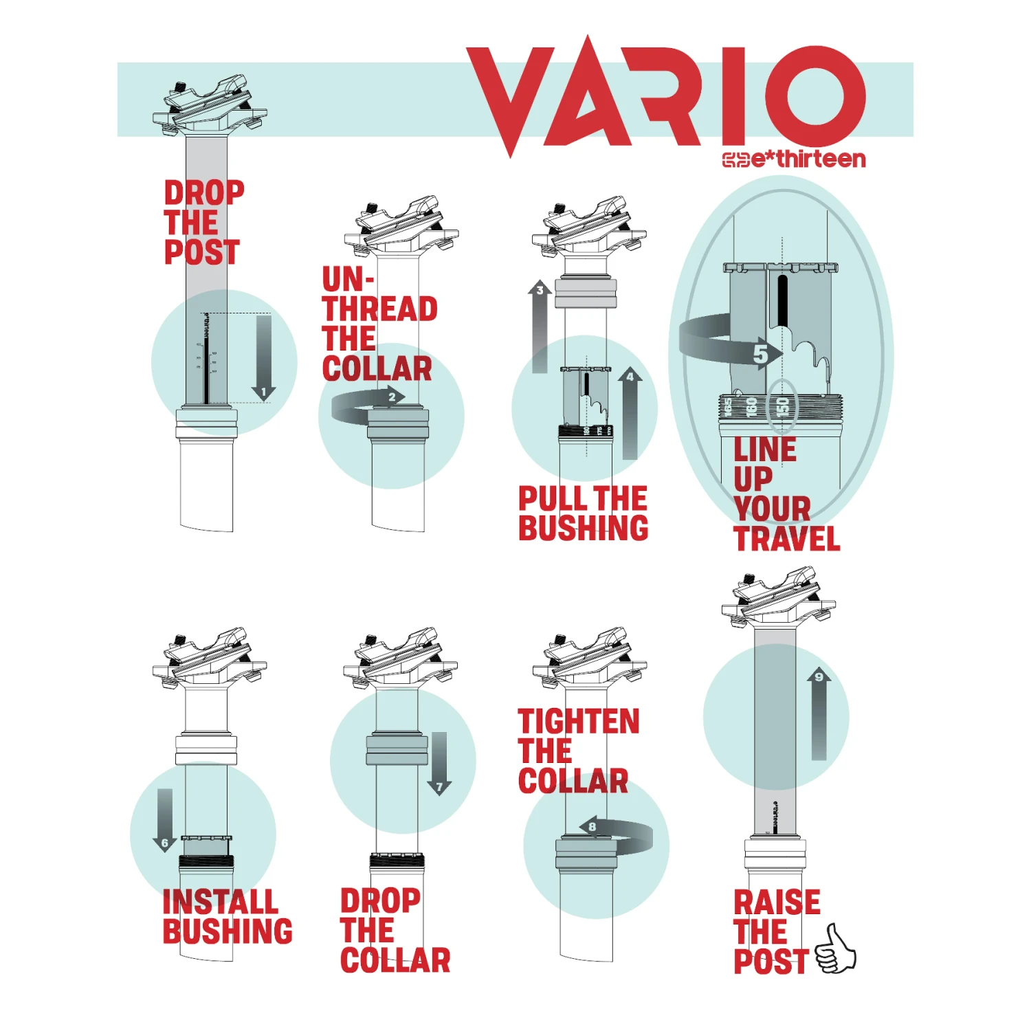 E-thirteen E*thirteen Tige De Selle Télescopique - Vario Infinite - 460 Mm | Travel: 120-150 Mm - 30.9 Mm 2 E-thirteen E*thirteen Tige De Selle Télescopique - Vario Infinite - 460 Mm | Travel: 120-150 Mm - 30.9 Mm – Image 2