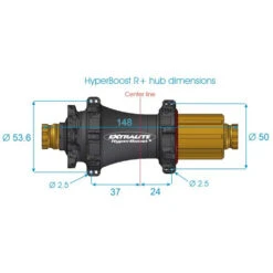 Extralite HyperBoost+ Rear Hub - 6-Bolt - 12x148mm - Shimano Micro Spline -Le Coureur De Tete Magasin extralite hyperboost dimensions 851413